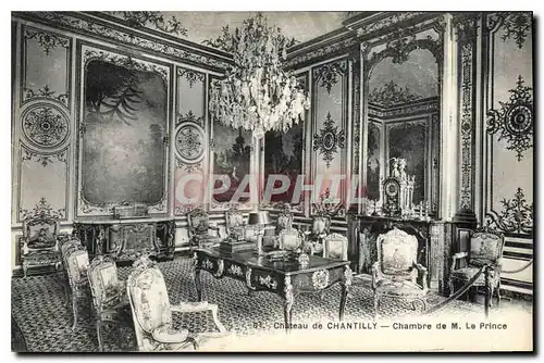 Cartes postales Chateau de Chantilly Chambre de M Le Prince