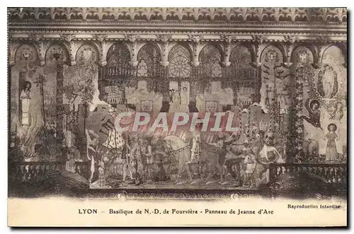 Cartes postales Lyon Basilique de N D de Fourviere Panneau de Jeanne D'Arc