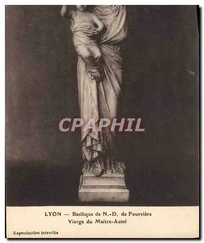 Cartes postales Lyon Basilique de N D de Fourviere Vierge du Maitre Autel