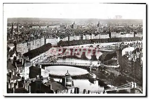 Cartes postales Lyon Perspective des Ponts sur la Saone