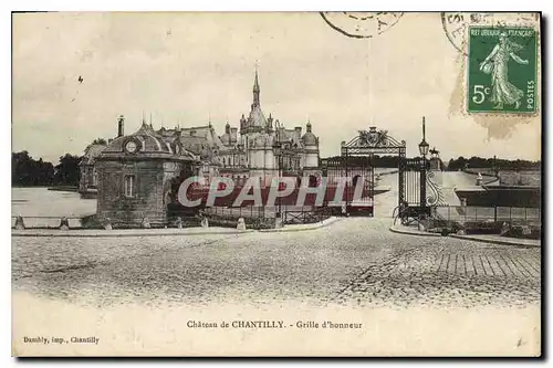 Cartes postales Chateau de Chantilly Grille d'honneur