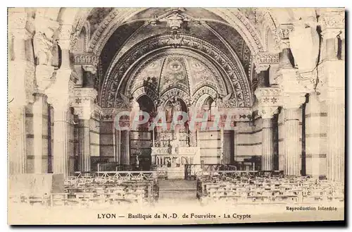 Cartes postales Lyon Basilique de N D de Fourviere La Crypte