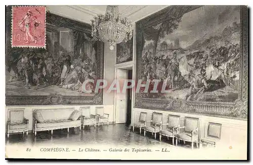 Ansichtskarte AK Compiegne Le Chateau Galerie des Tapisseries