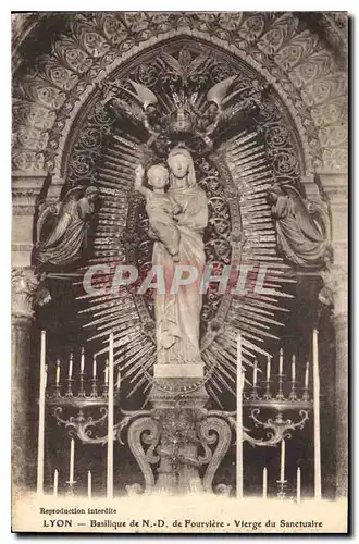 Cartes postales Lyon Basilique de N D de Fourviere Vierge du Sanctuaire