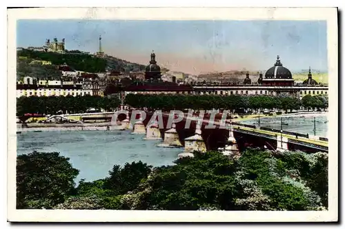 Cartes postales Lyon Pont de la Guillotiere Hotel Dieu Colline de Fourviere
