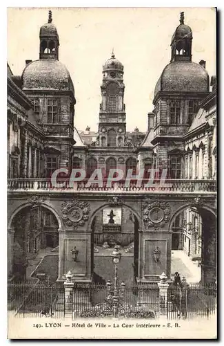 Cartes postales Lyon Hotel de Ville La Cour interieure