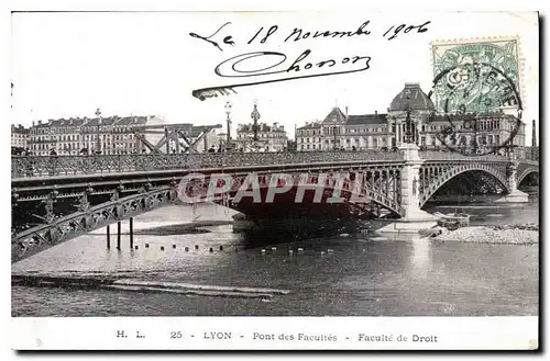 Ansichtskarte AK Lyon Pont des Facultes Faculte de Droit