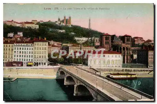 Cartes postales Lyon le Pont et la Colline de Fourviere