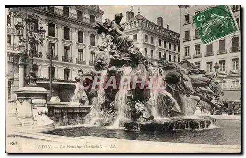 Cartes postales Lyon La Fontaine Barholdi