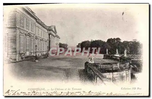 Ansichtskarte AK Compiegne Le Chateau et les Terrasses