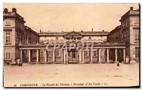 Ansichtskarte AK Compiegne La Facade du Chateau