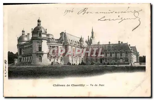 Cartes postales Chateau de Chantilly Vu du Parc