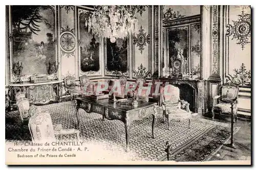 Cartes postales Chateau de Chantilly Chambre du Prince de Conde