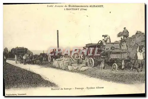 REPRO Societe Anonyme des Etablissements Albaret a Rantigny Oise Materiel de Battage Systeme Albaret