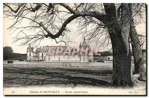 Cartes postales Chateau de Chantilly Facade septrionale