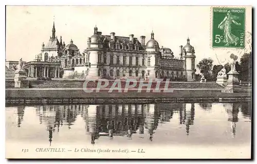 Cartes postales Chantilly Le Chateau facade nord est