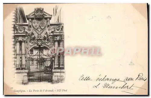 Cartes postales Compiegne La porte de l'Arsenal