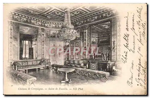 Cartes postales Chateau de Compiegne Salon de Famille