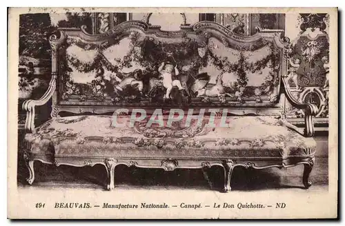 Cartes postales Beauvais Manufacture Nationale Canape Le Don Quichotte