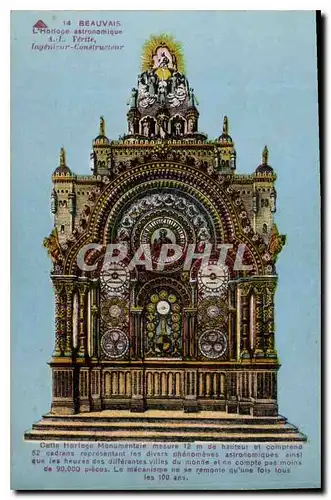 Cartes postales Beauvais L'Horloge astronomique