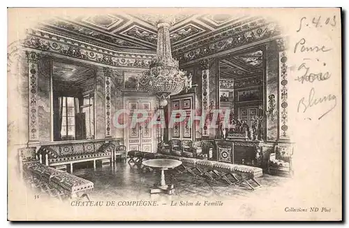 Ansichtskarte AK Chateau de Compiegne Le Salon de Famille