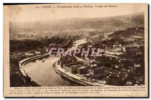 Cartes postales Lyon Panorama sur la Saone Vaise et Serin