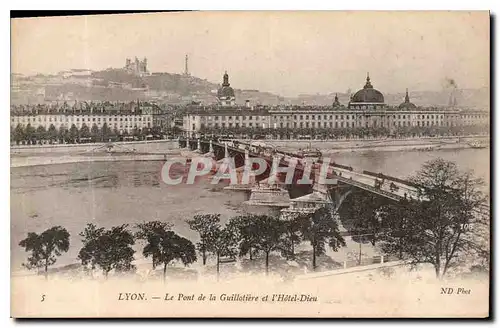 Ansichtskarte AK Lyon Le Pont de la Guillotiere et l'Hotel Dieu