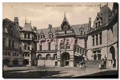 Ansichtskarte AK Chateau de Pierrefonds Cour d'Honneur