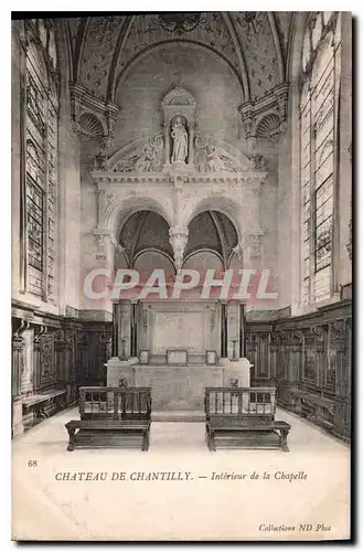 Cartes postales Chateau de Chantilly Interieur de la Chapelle