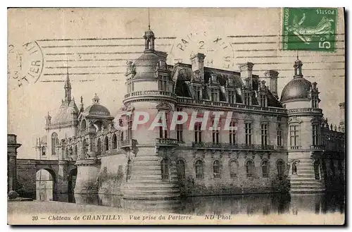 Cartes postales Chateau de Chantilly Vue prise de Parterre