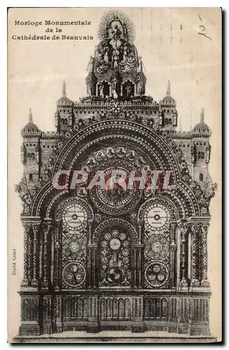 Cartes postales Horloge Monumentale de la Cathedrale de Beauvais