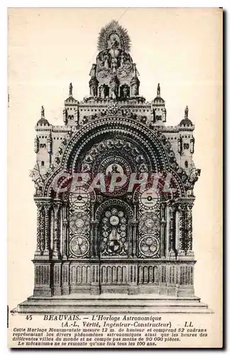 Cartes postales Beauvais L'Horloge Astronomique