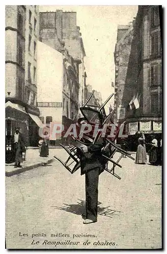 REPRO Les petits metiers parisiens Le Rempailleur de chaises