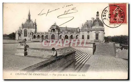 Cartes postales Chateau de Chantilly Vue prise de la Terrasse