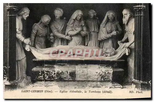 Cartes postales Saint Germer Oise Eglise Abbatiale le Tombeau detail