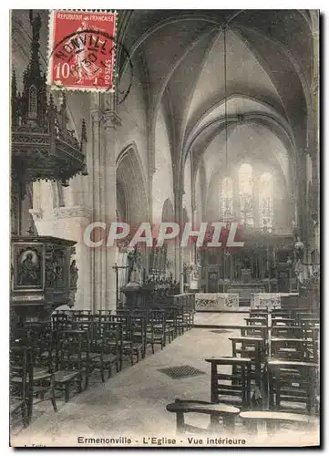 Cartes postales Ermenonville L'Eglise Vue interieure