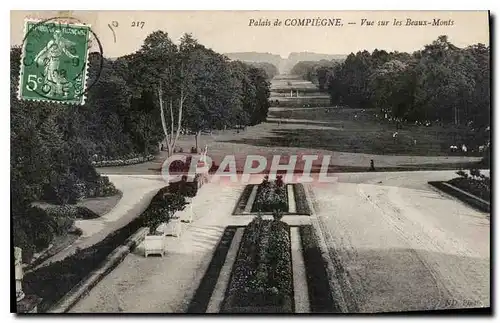 Cartes postales Palais de Compiegne Vue sur les Beaux Monts