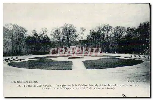 Ansichtskarte AK Foret de Compiegne Vue generale de la Clairiere ou fut signe l'Armistice du 11 Novembre 1918