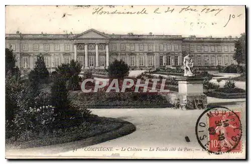 Ansichtskarte AK Compiegne Le Chateau La Facade cote du Parc