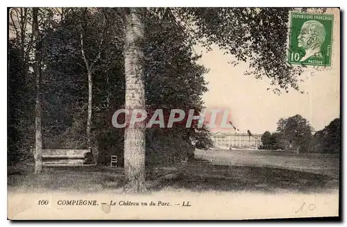 Cartes postales Compiegne Le Chateau vu du Parc