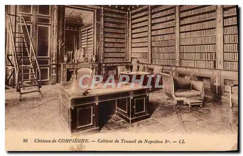 Ansichtskarte AK Chateau de Compiegne Cabinet de Travail de Napoleon Bibliotheque