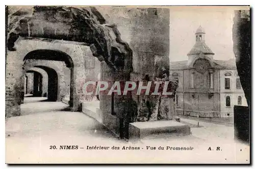 Ansichtskarte AK Nimes Interieur des Arenes Vue du Promenoir