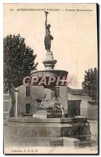 Cartes postales Jonquires Saint Vincent Fontaine Monumentale