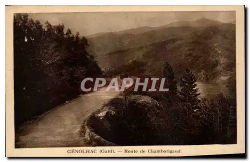 Cartes postales Genolhac Gard Route de Chamborigaud