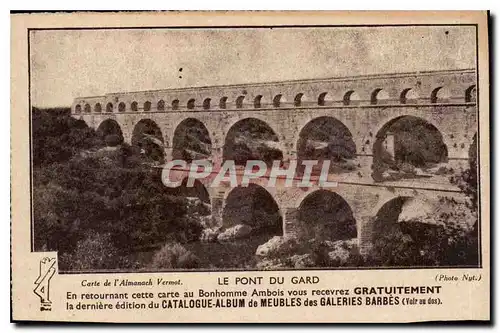 Cartes postales Le Pont du Gard Galeries Barbes Meubles Bd Barbes Paris