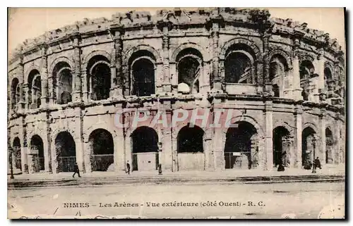 Cartes postales Nimes Les Arenes Vue exterieure Cote Ouest