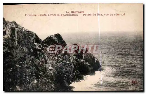 Cartes postales La Bretagne Finistere Environs d'Audierne Pointe du Raz vue du cote sud