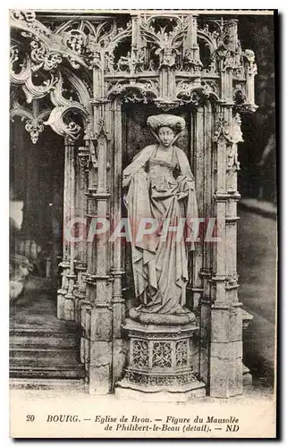 Ansichtskarte AK Bourg Eglise de Brou Figure du Mausolee de Philibert le Beau detail