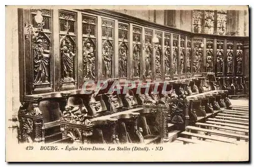 Cartes postales Bourg Eglise Notre Dame Les Stalles Detail