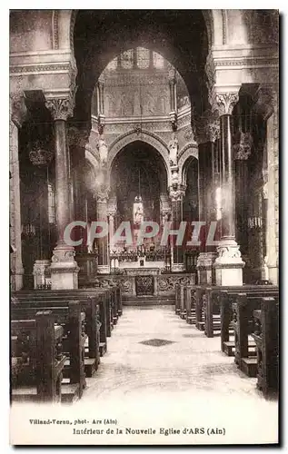 Cartes postales Interieur de la Nouvelle Eglise d'Ars Ain